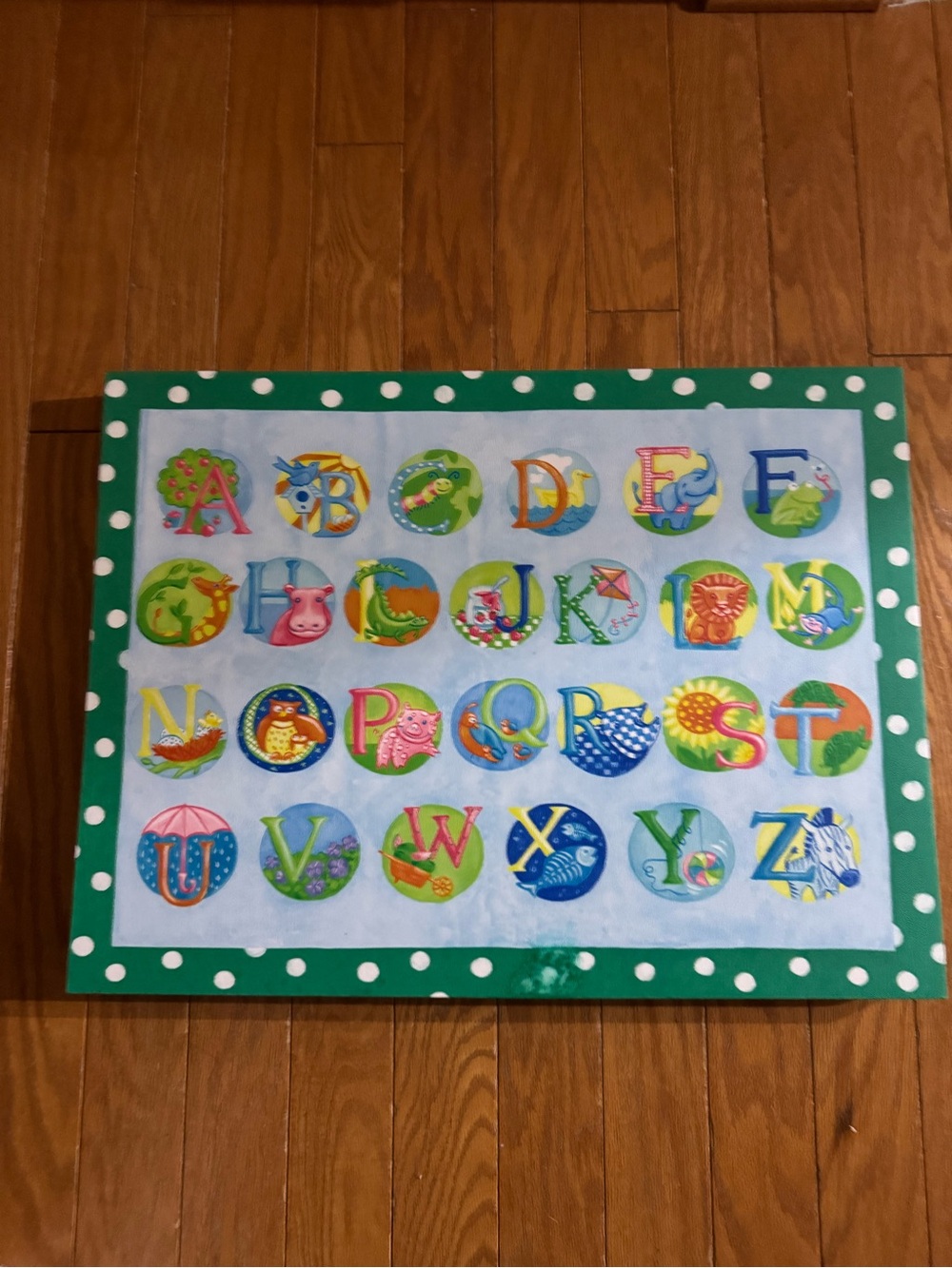 Alphabet Play Poster for Kids - Green